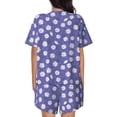 thumbnail image 3 of Picia Daisies Flowers Pajamas Sets for Women Soft Short-Sleeved Pjs with Lounge Shorts Two Piece Sleepwear-X-Large, 3 of 9