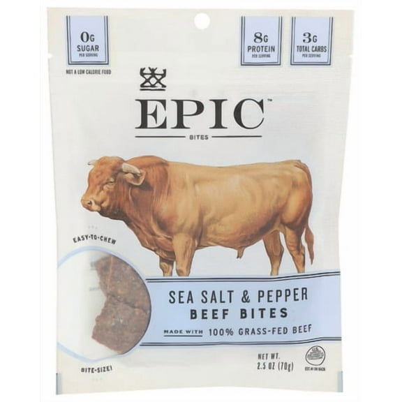 Epic Beef Salt & Pepper Bites 2.5 oz (Pack of 8)