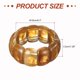 thumbnail image 2 of Pulsera de Acrílico Resistente Uxcell para Mujeres, Brazalete Ancho Irregular, Pulseras Apilables de Tendencia, Pulseras Geométricas, Marrón Claro, 2 of 6