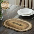 thumbnail image 4 of VHC Brands Kettle Grove, Dining Table Placemat, Braided Jute, Oval, Tan & Black, 12x18, 4 of 8