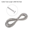 thumbnail image 2 of Cable de acero Uxcell 304 de acero inoxidable 18 Ga de 65.6 pies de longitud tono plateado, 2 of 4