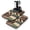 White-2, variant on Bohemian Absorbent Coffee Mat, Leak-Proof Dish Drying Pad with Rustic Ethnic Patterns, Quick Dry Non-Slip Kitchen Counter Mat for Coffee Bar & Appliance Protection