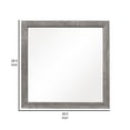 thumbnail image 5 of Adia 40 Inch Modern Accent Mirror, Sleek Textured Frame, Rustic Gray Veneer- Saltoro Sherpi, 5 of 5