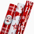 thumbnail image 1 of Papel de regalo navideño Retrify, 3 rollos, 43,2 x 304,8 cm, 1 of 6