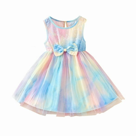 

ZHAGHMIN Girls Dress Size 14 Colorful Sleeveless Princess Tulle Dress Colorful Sleeveless Princess Tulle Dress Kids Sleeveless Rainbow Tulle Dress Flower Girls Dresses Dress 10 Girl Dresses Kids Ti