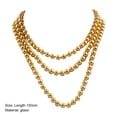 thumbnail image 7 of UDIYO Faux Pearl Necklace Charming Sleek Glass Cluster Long Simulated Pearl Necklace for Anniversary, 7 of 7