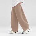 thumbnail image 2 of BOOMNY Boys Baggy Sweatpants Wide Leg Pants For Boys Trendy Solid Color Elastic Waist Athletic Jogger Pants With Pocket, 2 of 6