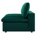thumbnail image 3 of Sofa Middle Chair, Velvet, Green, Modern Contemporary Urban Design, Living Lounge Room Hotel Lobby Hospitality, 3 of 8