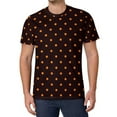 thumbnail image 2 of T Shirt For Men Polka Dots Print Orange and Black Harajuku T-Shirts Men Classic Tshirt Summer Short-, 2 of 7