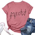 thumbnail image 4 of Graphic Tees for Women T-Shirts Cat T Shirts For Women Cute Cat Graphic Tees Cat Lover Shirt Summer Short Sleeve Tops Red XL, 4 of 4