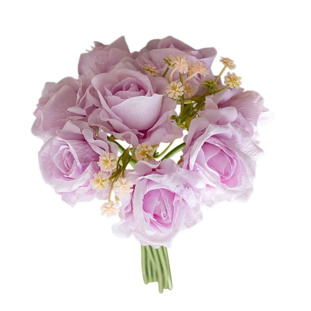 Rosas Flores Artificiales Ramo de Rosas - Flores Artificiales Decoración Del Hogar Ramo de Bodas