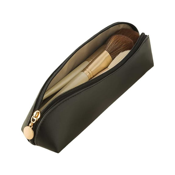 Accordion Style Pillow Makeup Bag PU Leather Travel Cosmetic Organizer Large Capacity Toiletry Wash Pouch