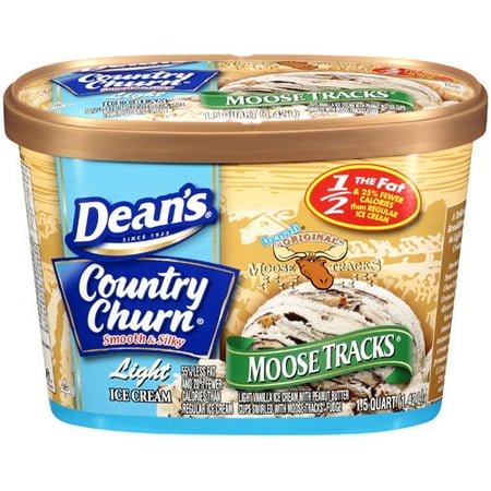 Dean?s Country Churn Moose Tracks Light Ice Cream, 1.5 qt