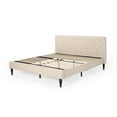 thumbnail image 6 of Lera Contemporary Upholstered King Bed Platform, Beige and Black, 6 of 13
