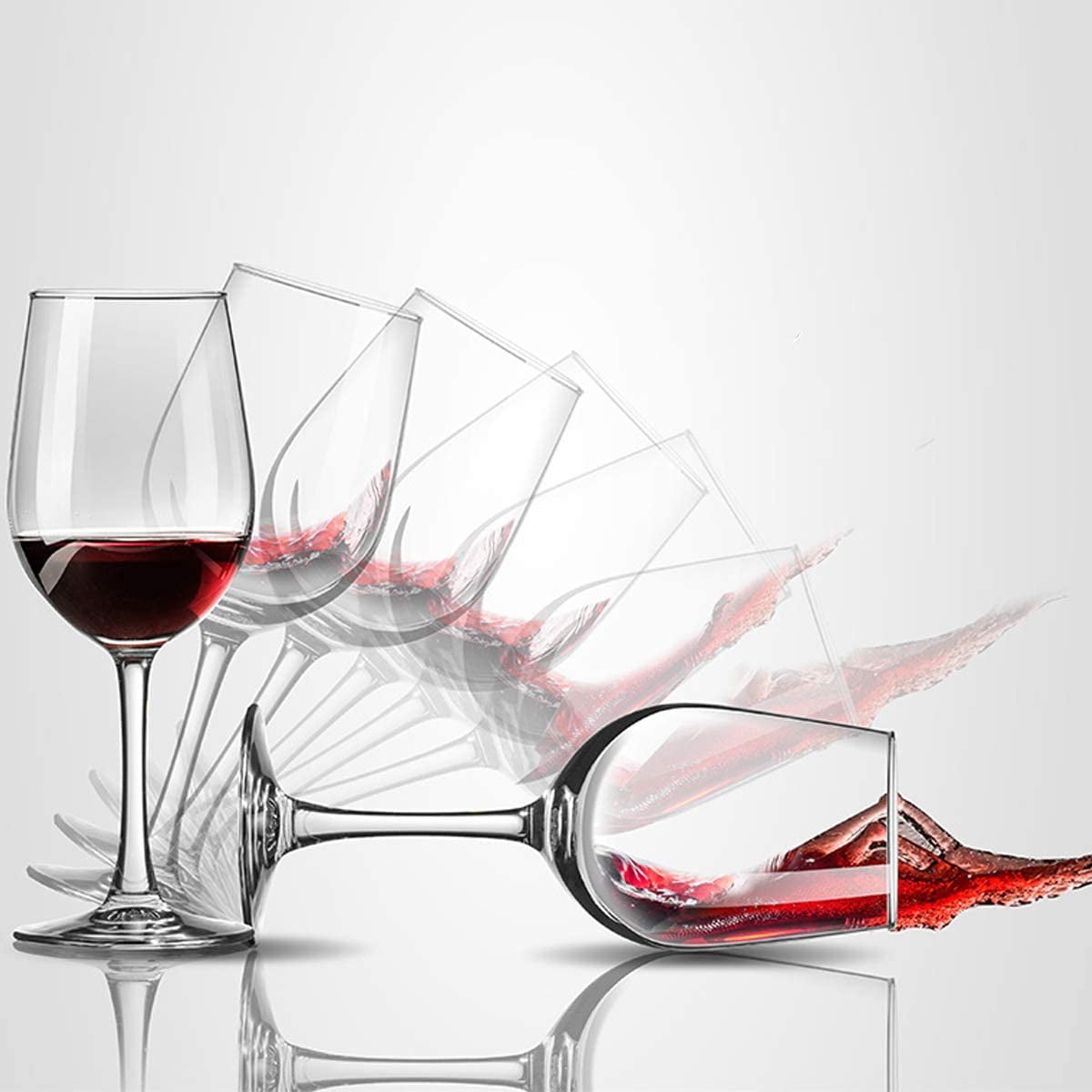 CZUMJJ Wine Glasses Set of 8, Crystal Wine Glasses For Red & White Wine,  Perfect for Weddings, Housewarmings - 16 OZ
