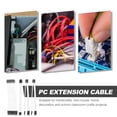 thumbnail image 3 of Raindrops 1Set White Pc Power Cable Extension Kit with Premium Copper Wire and Molded Connectors, 3 of 6