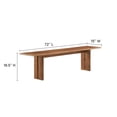 thumbnail image 3 of Modway Amistad 18.5" Wood Bench with Adjustable Foot Pads in Walnut, 3 of 10