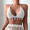 WHITE, variant on Hand Crochet Sexy Shell Tassel Bikini Swimsuit Hollow Out Binding Rope Summer Holiday Women Sunbathing Knit Beach Bra