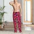 thumbnail image 5 of Uemuo Orchids Flowers Pattern Men's Wide Leg Palazzo Lounge Pants with Pockets Light Weight Loose Comfy Casual Pajama Pants-XX-Large, 5 of 9