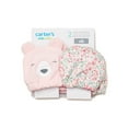 Carter's Child of Mine Infant Girls Floral Mittens, 2Pack, Size Newborn