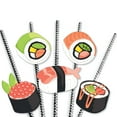 thumbnail image 6 of Big Dot of Happiness Let's Roll - Sushi - Paper Straw Decor - Japanese Party Striped Decorative Straws - Set of 24, 6 of 6