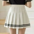 thumbnail image 7 of JAKANYQ Ladies' Skirts Fashion Plaid Pleated A-Line Burnout High Waist Short Skirt Elegant Versatile, 7 of 7