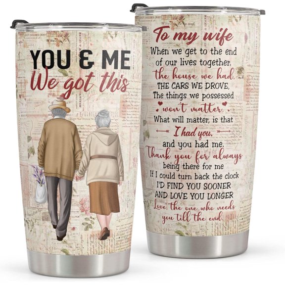 Valentines Day Gifts For Her - Birthday Gifts for Wife & Romatic Gifts for Her For Anniversary Christmas Gifts For Wife Gifts For Women - Stainless Steel Tumbler 20oz I Love You Wife Gifts