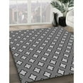 thumbnail image 3 of Ahgly Company Machine Washable Indoor Square Transitional Dark Gray Area Rugs, 4' Square, 3 of 7