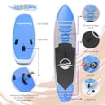 thumbnail image 3 of SereneLife Inflatable Stand Up Paddle Board (6 Inches Thick) with Premium SUP Accessories & Carry Bag | Wide Stance, Bottom Fin for Paddling, Surf Control, Non-Slip Deck | Youth & Adult Standing Boat, 3 of 5