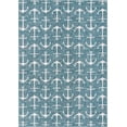 thumbnail image 3 of Unique Loom Outdoor Coastal Collection Area Rug - Ahoy (10' x 14' Rectangle Teal/Ivory), 3 of 7
