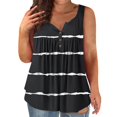 thumbnail image 1 of Playeras,Blusas y Tops,Ropa para Mujer Mujeres Racerback Camisetas sin mangas Blusa de tirantes sin mangas suelta informal de verano con estampado de tallas grandes para mujer (Black, XXXXXL), 1 of 7