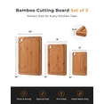 thumbnail image 6 of Board For Kitchen  Knife-friendly Wooden Boards Set 3-piece With Juice Groove Durable Chopping Meat Vegetables Fruits Cheese - Multi-purpose Gifts, 6 of 8