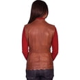 thumbnail image 2 of Scully Western Vest Womens Leather Suede Ruffle Belt Brown L640, 2 of 2