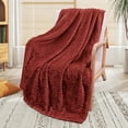 thumbnail image 4 of Arsny Burgundy Polyester Throw, 108" × 90", 4 of 6