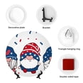 thumbnail image 4 of Bingfone Gnome Independence Day Print Bone China Dinner Decorative Plates,Handmade Ceramic Dinner Plate with Stand for Home Club-6in, 4 of 6