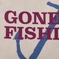thumbnail image 2 of 14" x 20" Simply Daisy Gone Fishing Indoor/Outdoor Pillow, Maroon Red Qty 1, 2 of 3