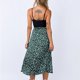 thumbnail image 4 of Falda midi con estampado de leopardo Falda midi de gasa con cremallera lateral y cintura alta para dama Chica Fiesta de citas Verde oscuro M, 4 of 6