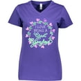 thumbnail image 3 of Inktastic I Love Being a Great Grandma- Circle of Hearts Women's V-Neck T-Shirt, 3 of 5