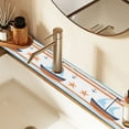 thumbnail image 2 of Yayeee Faucet Mat for Kitchen Sink 14.7" Diatomite Long Splash Guard Pad, Blue Nautical Pattern, 2 of 7
