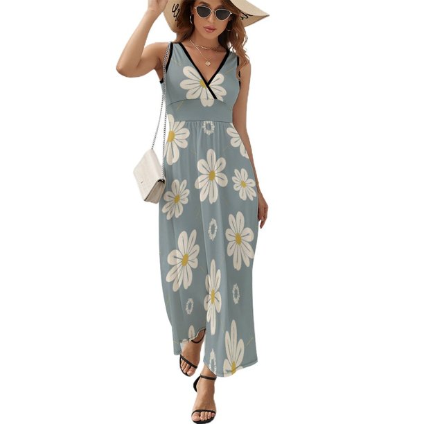 Floral Vestido Sin Mangas Para Mujer, Traje De, Ropa De Cumpleaños, Verano