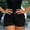 Black, variant on High Waist Half Elastic Cargo Shorts, Structured Straight Leg Shorts for Casual Wear Yellow S