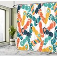 thumbnail image 4 of Ambesonne Summer Shower Curtain, Colorful Flip Flops Pattern, 69"Wx70"L, Orange Seafoam, 4 of 4