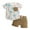 Toddler Boy Clothes01 Brown, variant on Toddler Baby Boy Summer Clothes Coconut Tree Short Sleeve Tops and Shorts Set Summer Outfit 2Pcs