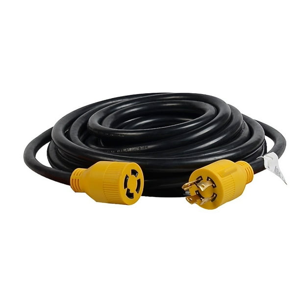 Maxworks 80841 Gec3025 25 Ft Heavy Duty Generator 4 Prong Twist Lock Extension Cord 125v 250v 30 Amp L14 30p Male L14 30r Female Etl Cetl Listed Walmart Com Walmart Com