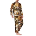 thumbnail image 2 of KLL Modern Floral Guinea Pig Sleepwear Mens Flannel Pajamas,Long Cotton Pj Set, 2 of 7