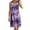 Purple, variant on Sleeveless Marine Life Print Beach Sundress - Relaxed Fit Flow Summer Dresses for Women 2025 with Casual Midi Length & Functional Pockets Blue L
