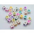 thumbnail image 4 of U8MO 250 Color in white Love Heart Acrylic Cube Pony Beads 7X7mm, 4 of 9