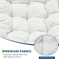 thumbnail image 4 of Bingirl Outdoor Rocking Chair Oversized Rattan Lounge Chair with Cushions and Metal Frame for Balcony Backyard Porch Bedroom White, 4 of 6