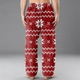thumbnail image 2 of Garbnen Plaid Flannel Pj Pants for Men Winter Fluffy Fleece Men's Sleep Pants with Pockets Wide Leg Elastic Band Pajamas Bottoms, 2 of 7