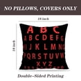 thumbnail image 2 of LALILO Throw Pillow Covers Polka Dot Alphabet Red Alphabet White Cushion Cover 18" x 18", 2 Pack, 2 of 6
